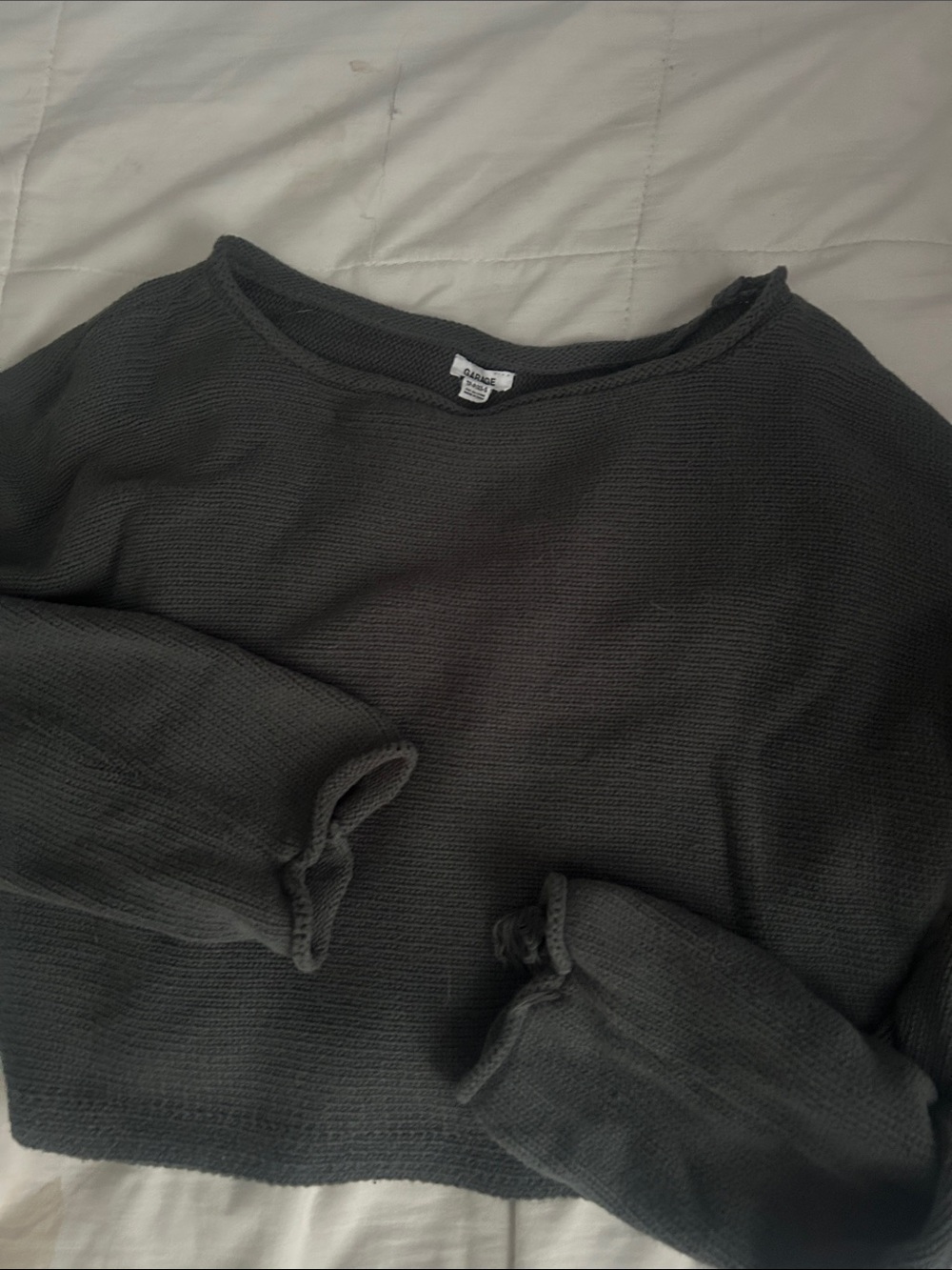 Garage Dark Green Women's Lightweight Knit Sweater